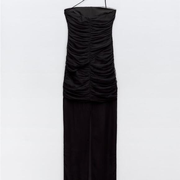 ZARA FLORAL TULLE DRESS - Picture 8 of 15